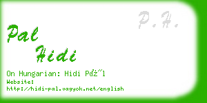 pal hidi business card